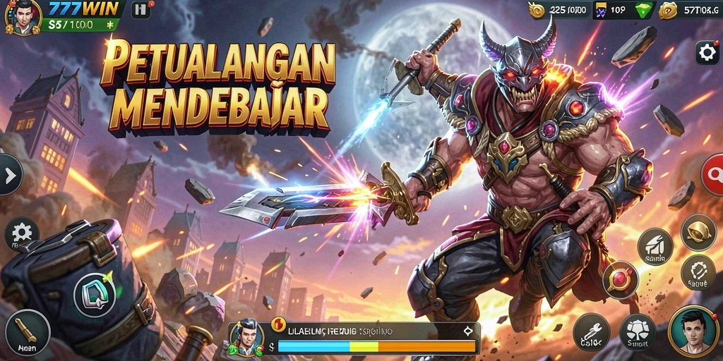 Tangkapan layar utama 777WIN menampilkan aksi mendebarkan dalam permainan.
