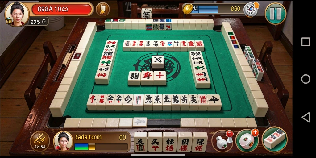 Tampilan gameplay Mahjong yang menantang di 898A.