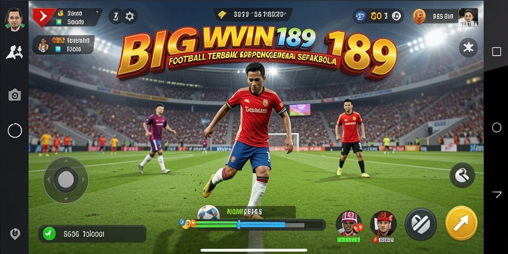 Screenshot menampilkan aksi mendebarkan dari permainan sepakbola BIGWIN189.