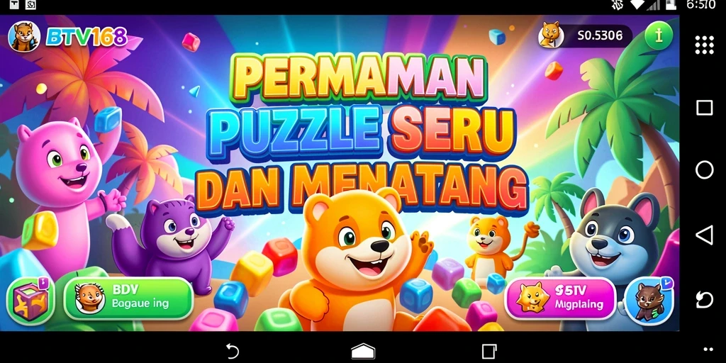 Gambaran gameplay BTV168 dengan berbagai tantangan Puzzle.