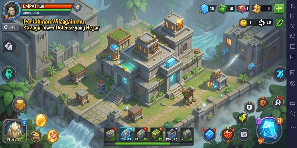 Tampilan menarik dari gameplay Tower Defense di EMPATI138.
