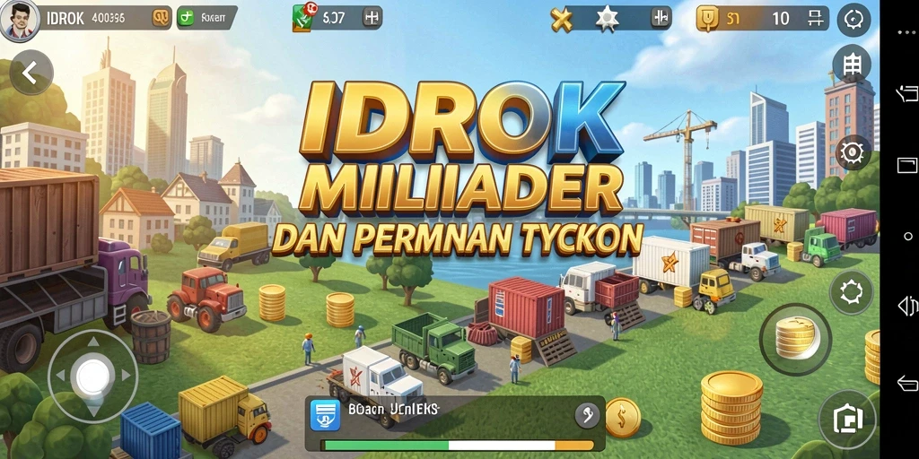 Screenshot gameplay IDROK yang menarik dan berwarna-warni.
