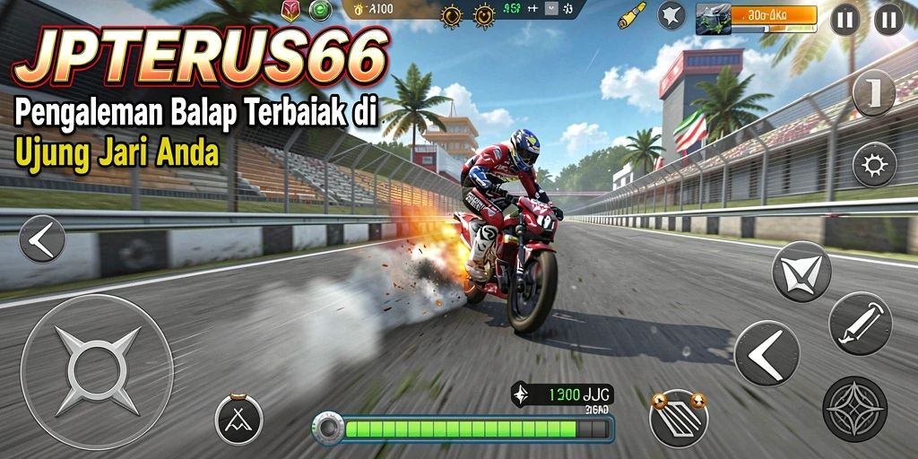Gameplay balap mendebarkan di JPTERUS66 dengan grafik memukau.