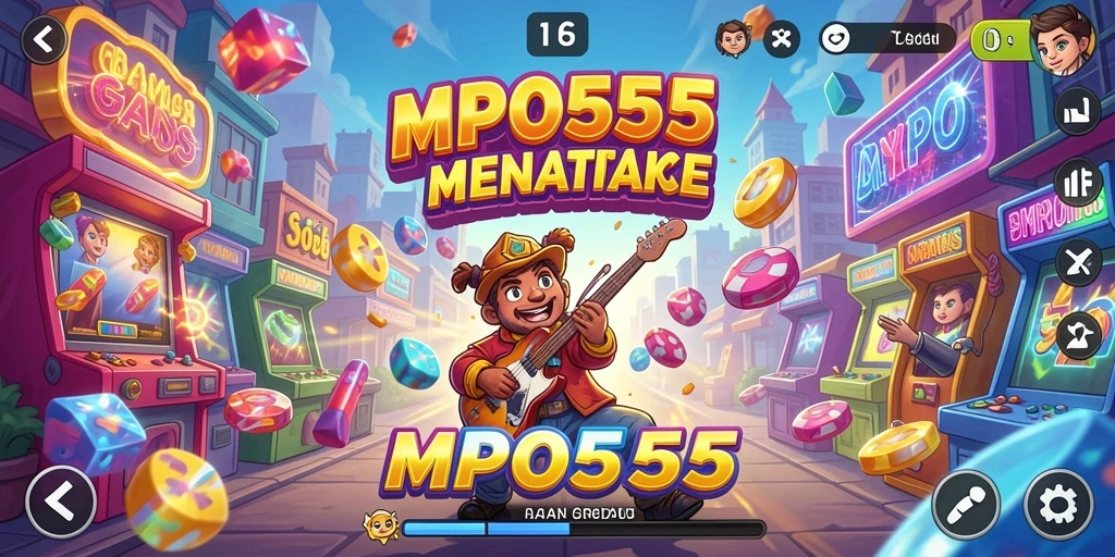 Tampilan dinamis gameplay Arcade MPO555 yang seru dan menantang.