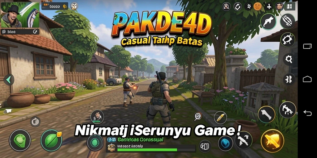 Tampilan screenshot menunjukkan gameplay seru PAKDE4D.