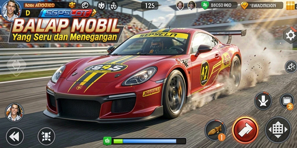 Tampilan Gameplay Seru di SGPSLOT dengan Balapan Menegangkan.