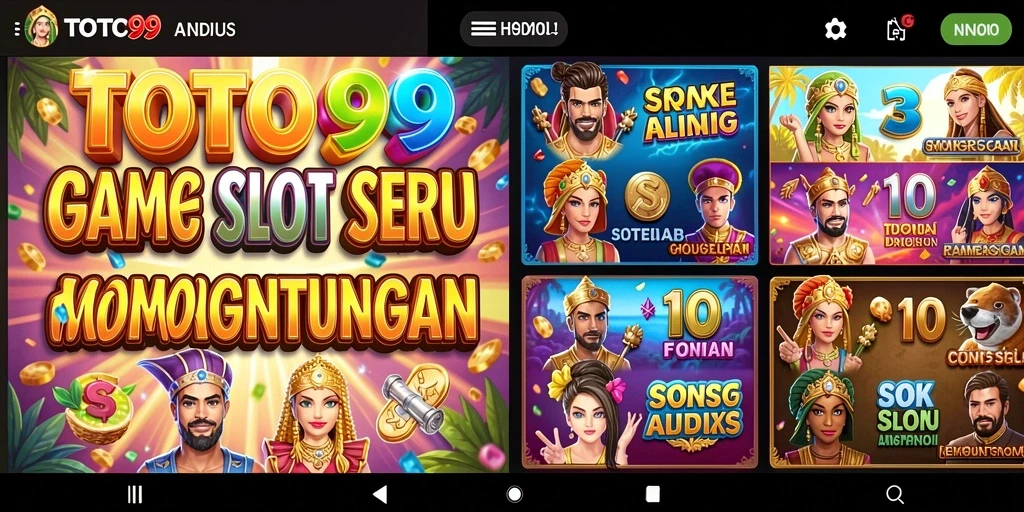 Tangkapan layar utama TOTO99 menampilkan gameplay Slot yang menggembirakan.