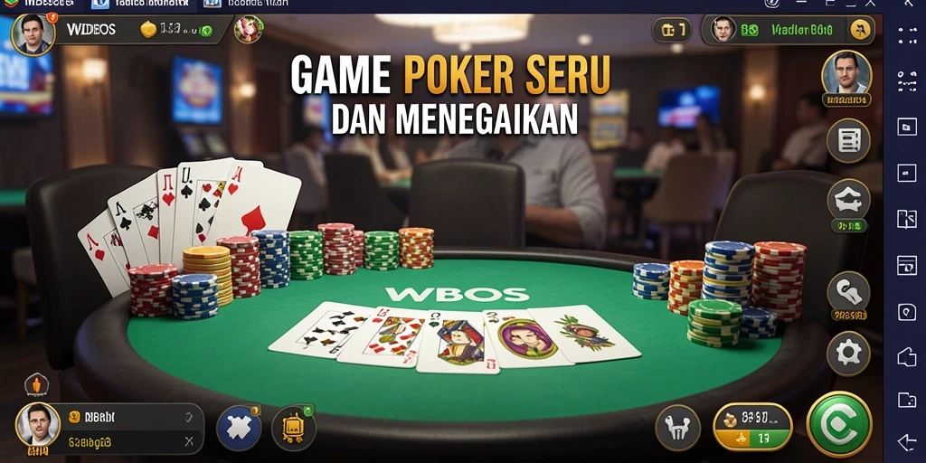 Tampilan gameplay poker yang menegangkan di WDBOS.